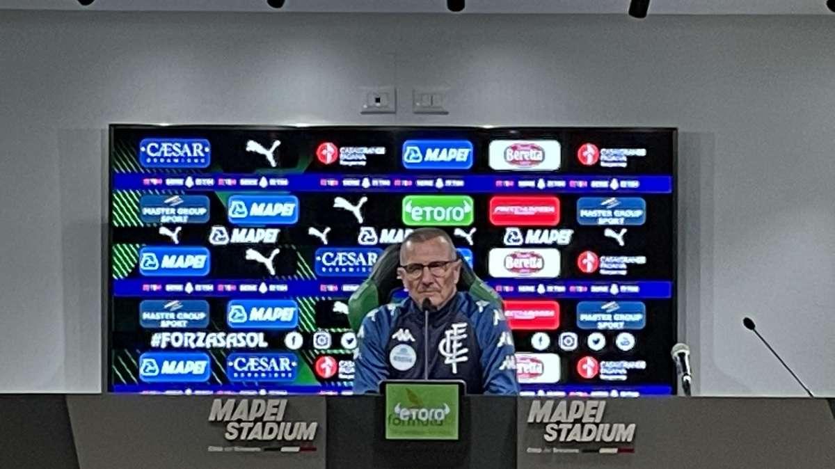 Andreazzoli: "Col Sassuolo ko meritato. Non siamo capaci di contrapporci a loro"
