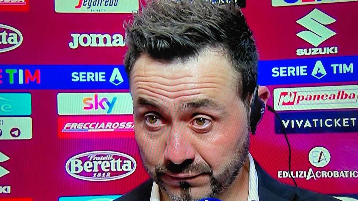 De Zerbi: "Per alcuni Sassuolo è terra di passaggio. Chi sbaglia starà fuori"