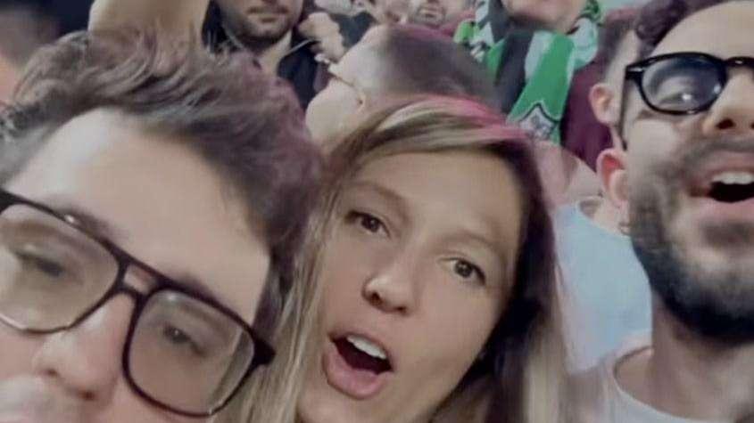 Francesca Fantuzzi 'scatenata' in curva per Modena-Sassuolo esulta per il suo Berardi