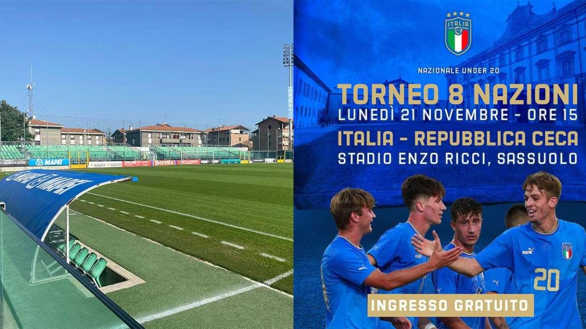 L'Italia Under 20 a Sassuolo: partita al Ricci, allenamenti al Mapei Center