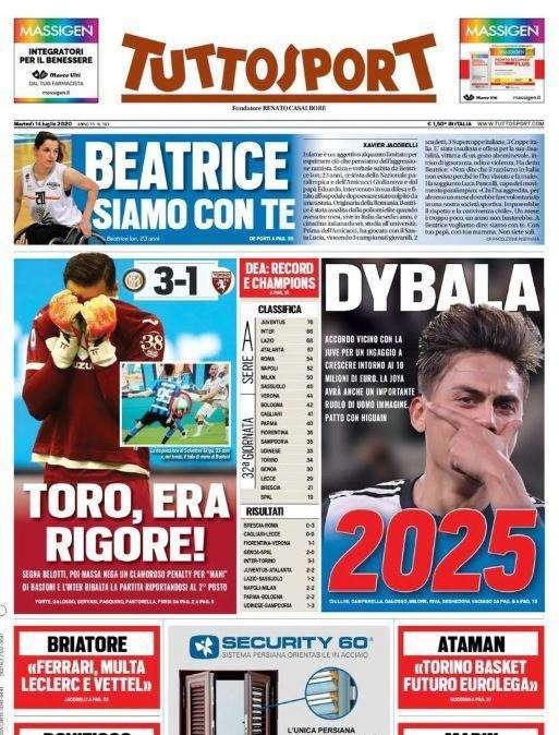 Tuttosport in vista di Sassuolo-Juve: "Neroverdi a sorpresa"
