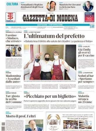 Gazzetta di Modena: "Carlo Rossi: 'Con Sassi ho perso un amico'"