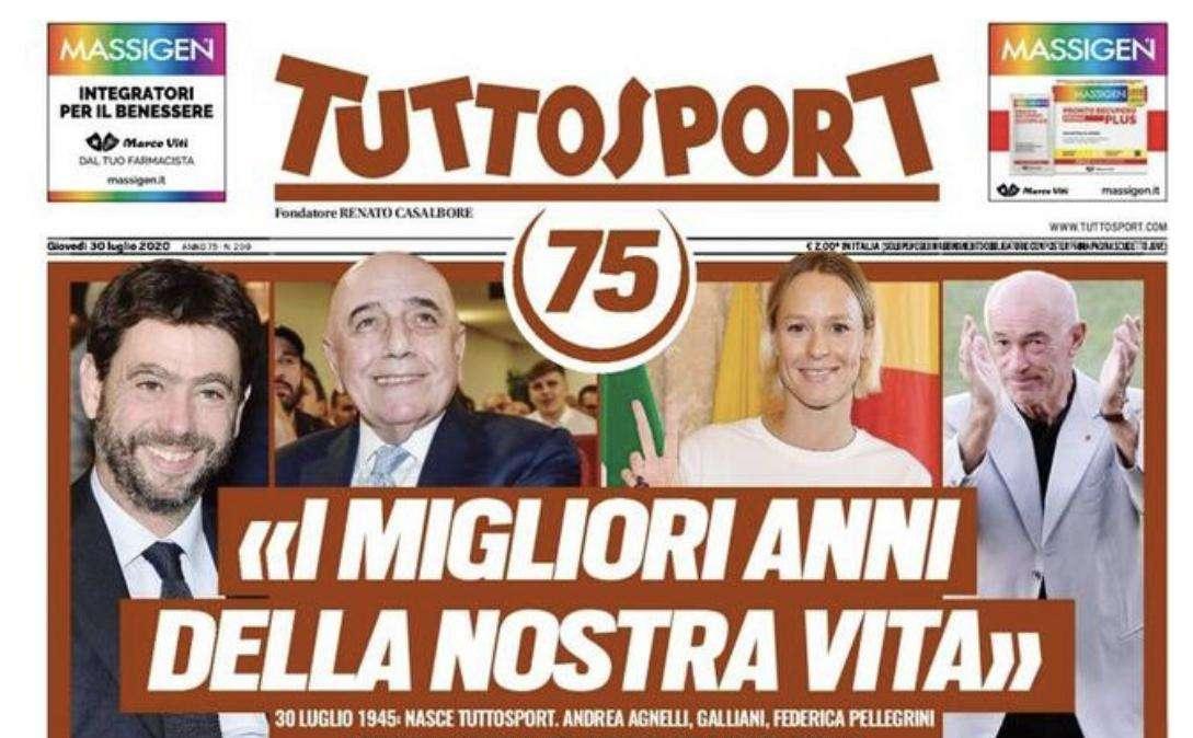 L'apertura di Tuttosport: "I migliori anni della nostra vita"