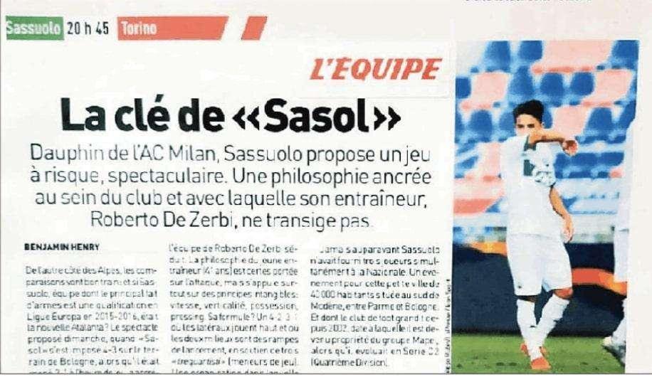 Sassuolo senza confini sulle pagine de L'Equipe e del New York Times - FOTO