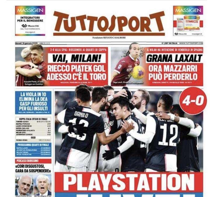 Tuttosport, Locatelli: "Sassuolo, via gli alibi. Nessuna paura di sbagliare"