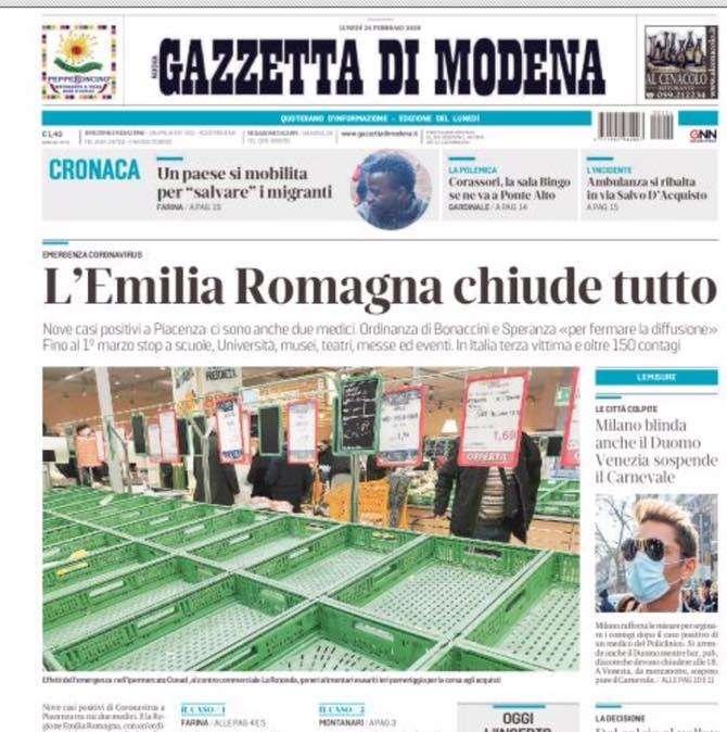 Gazzetta di Modena, Carnevali: "Giusto rinviare Atalanta-Sassuolo"