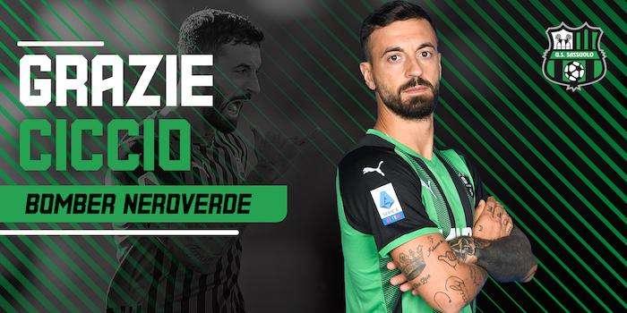 Caputo, il saluto del Sassuolo: "Sei nella storia, sempre nei nostri cuori"