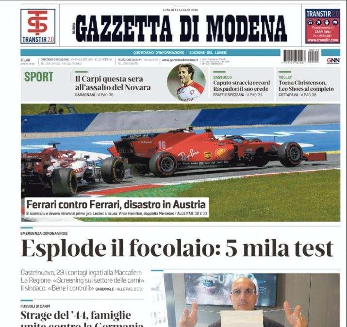 Gazzetta di Modena: "Sassuolo, la consacrazione di Caputo e l'erede Raspadori"