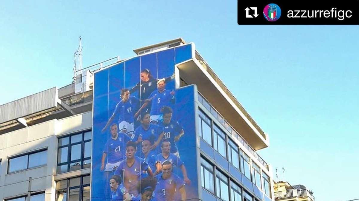 La sede della FIGC cambia look: Daniela Sabatino su una facciata