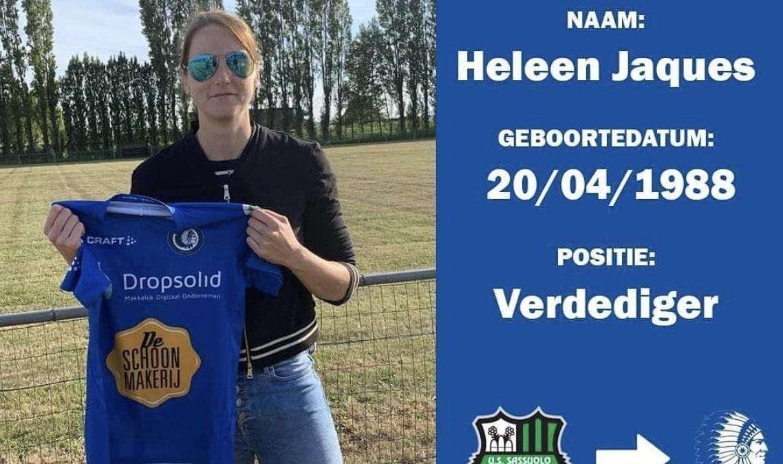 Calciomercato Sassuolo Femminile: Heleen Jaques al Gent. E' ufficiale