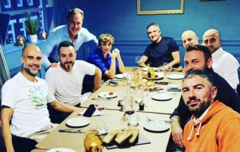 De Zerbi, super serata a cena: l'ex Sassuolo incontra Guardiola - FOTO
