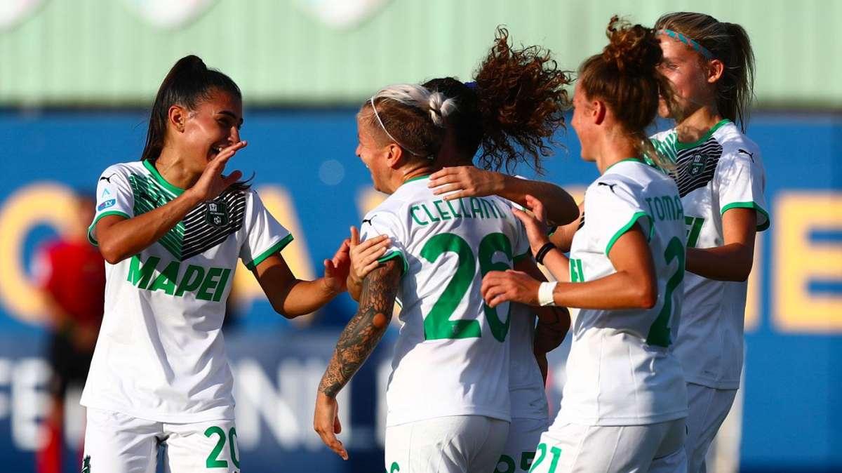 Fiorentina Sassuolo Femminile 1-6 FINALE: Clelland ne fa 4, vola Piovani