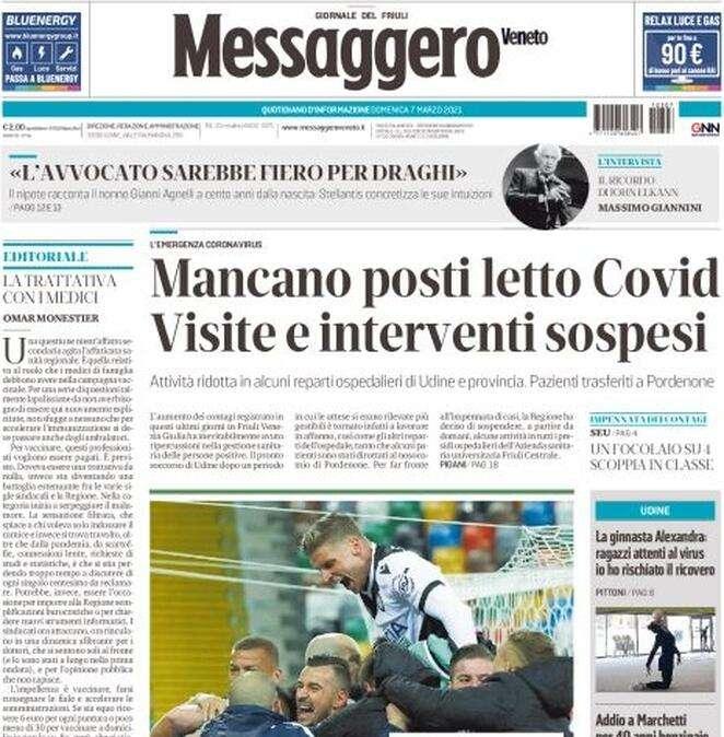 Messaggero Veneto: "L'Udinese vola e manda ko il Sassuolo"