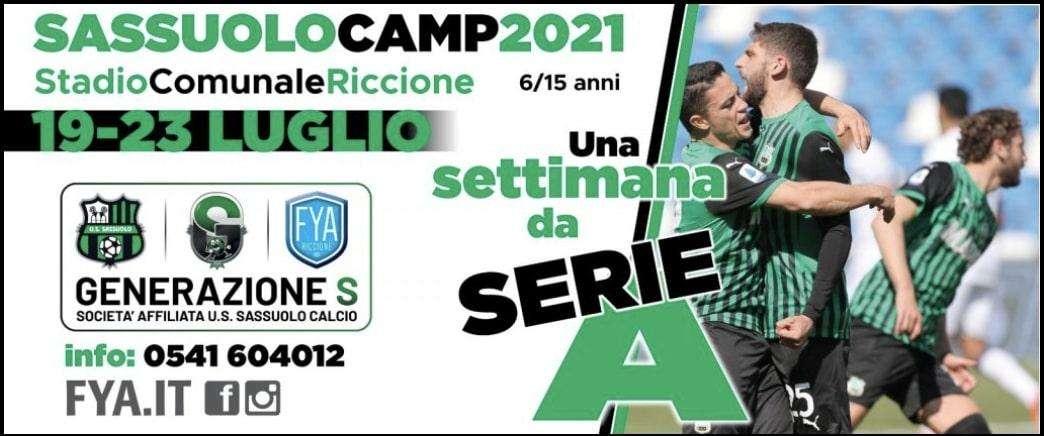 Sassuolo Camp 2021 a Riccione dal 19 al 23 luglio: come iscriversi, le info