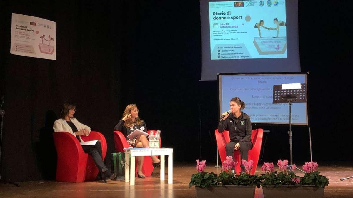 Isotta Nocchi del Sassuolo Femminile ospite al convegno Storie di Donne e Sport