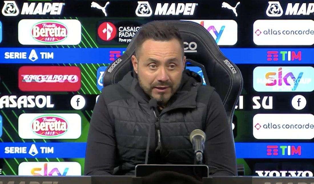 Conferenza De Zerbi: "Meritiamo di rimanere nella storia. Vi spiego l'addio al Sassuolo"