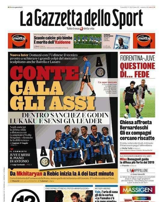 La Gazzetta dello Sport: "Conte cala gli assi"