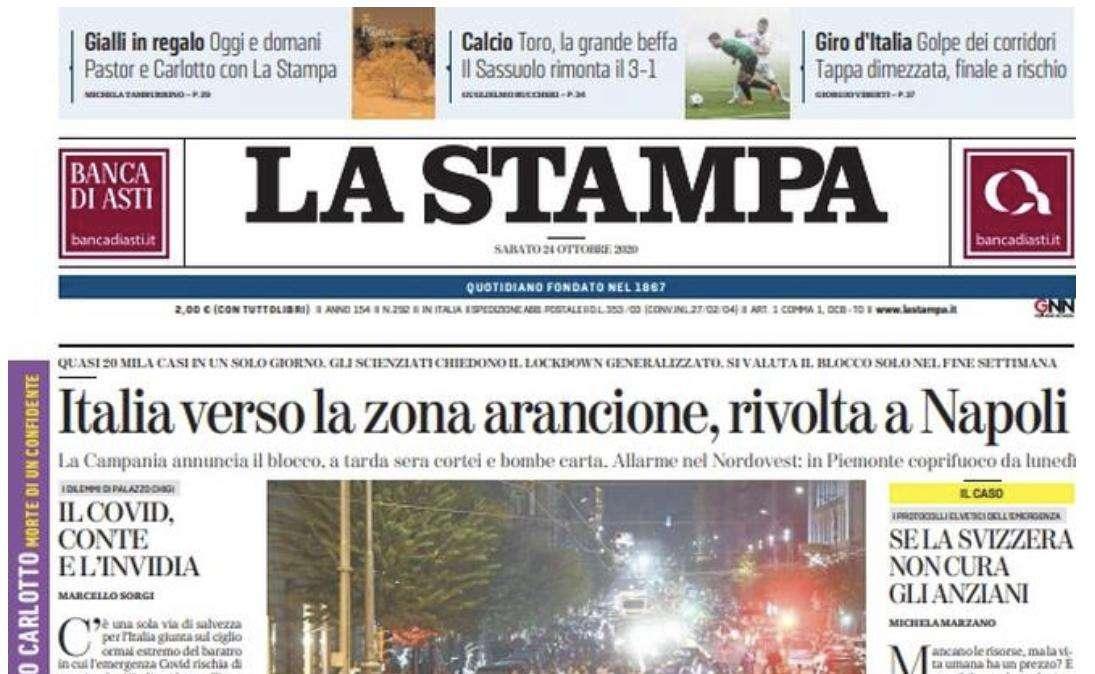 La Stampa: "Toro, la grande beffa: il Sassuolo rimonta il 3-1"