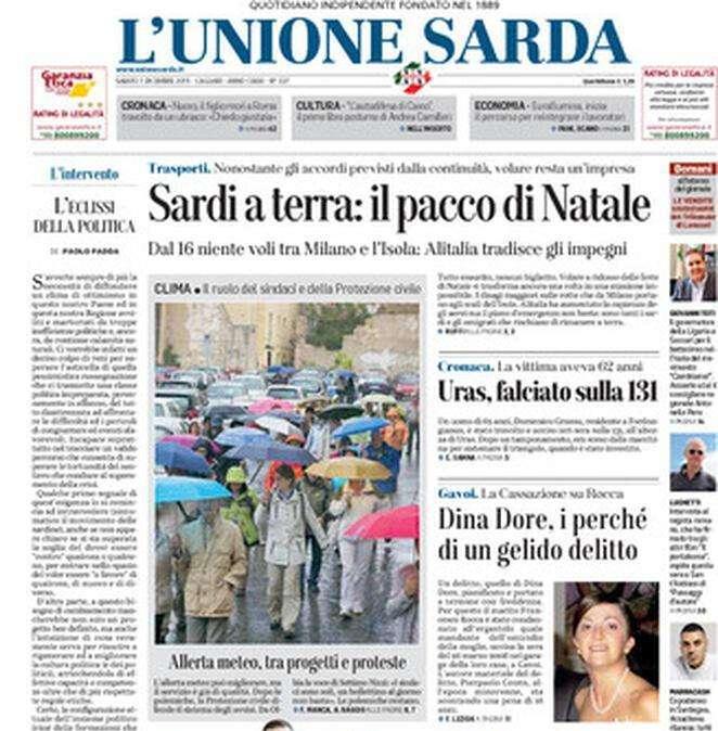 L'Unione Sarda: "Il caso Nandez davanti al giudice"