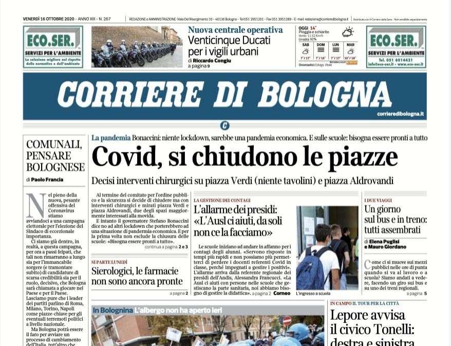 Corriere di Bologna: "Sinisa ritrova i nazionali Sassuolo, Toljan positivo"