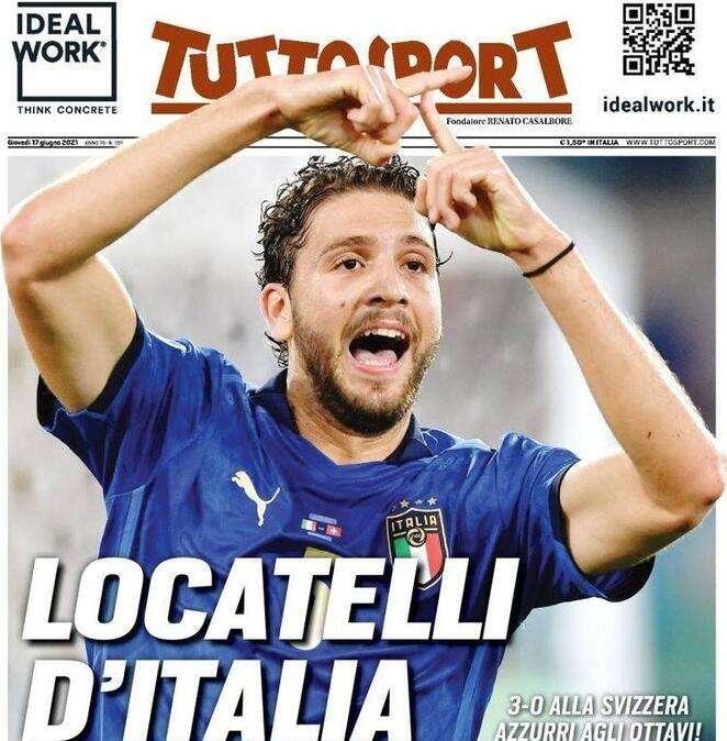 Rassegna stampa sportiva oggi: pazza gioia, Locatelli d'Italia