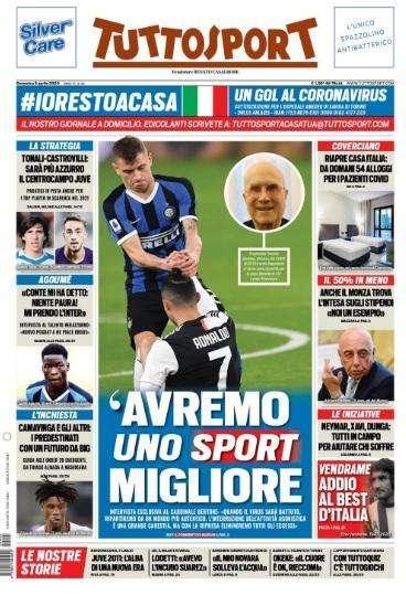  Prima pagina Tuttosport: "Avremo uno sport migliore"