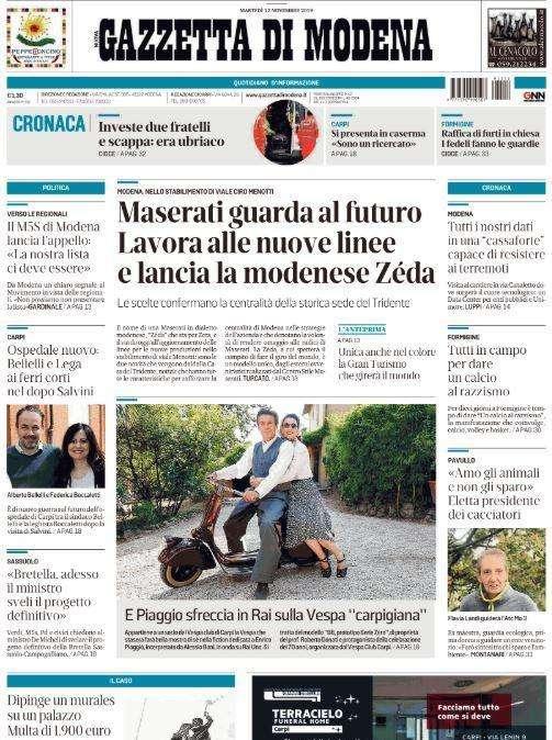 Gazzetta di Modena: "Sassuolo, vietato l'ingresso di uno striscione per Miha"