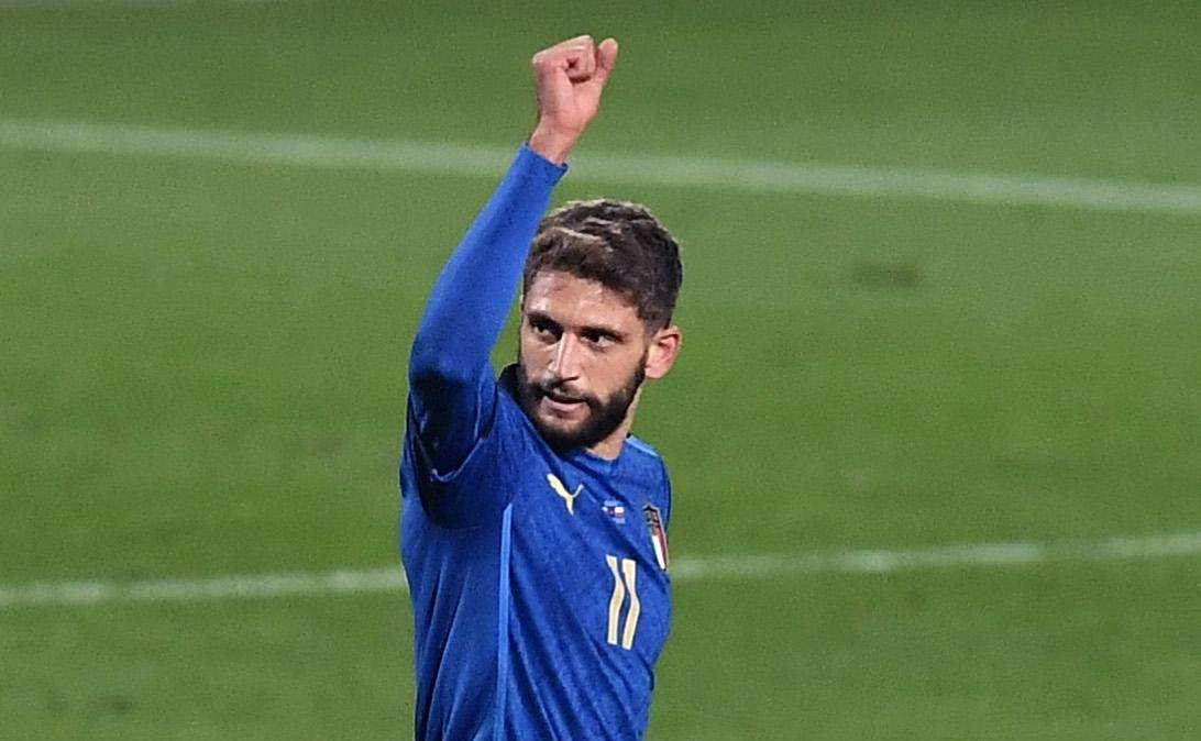 Berardi miglior marcatore dell'Italia nel 2020. Gazzetta: titolare all'Europeo?