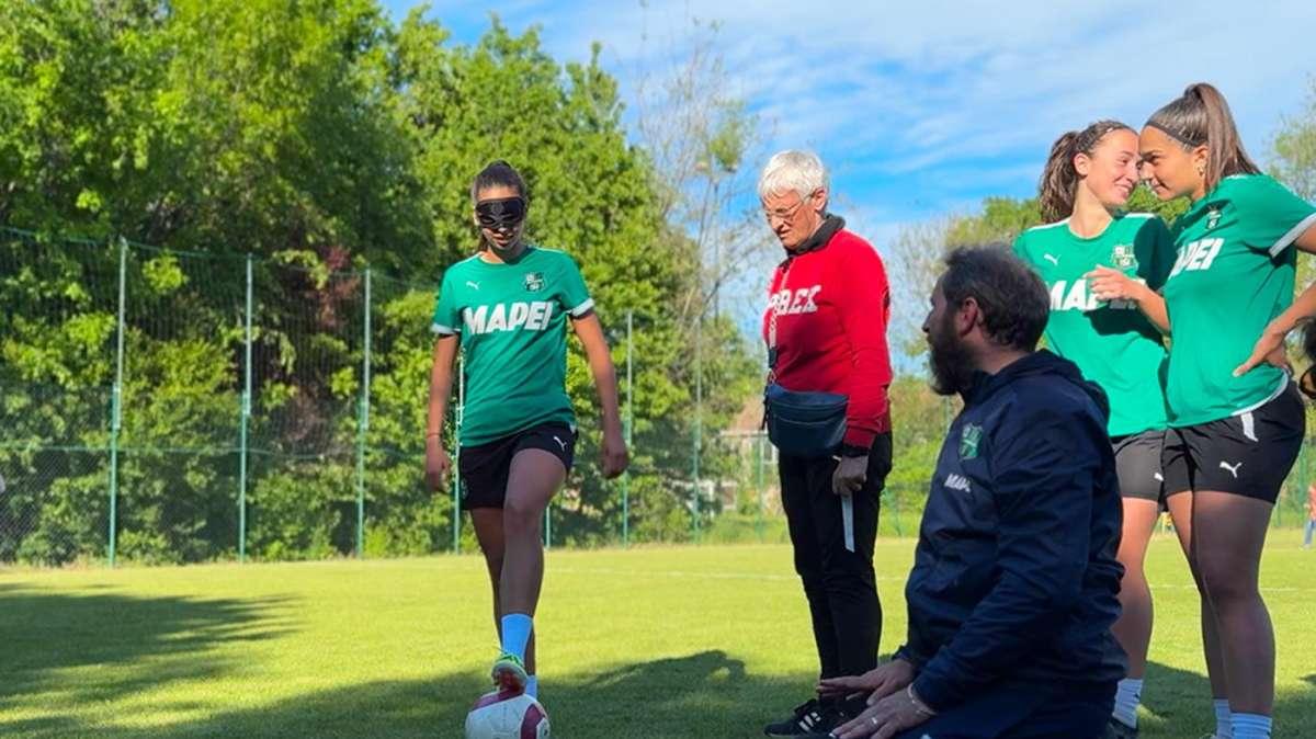 Sassuolo Femminile, pomeriggio con i ragazzi dell’Istituto Garibaldi per i ciechi