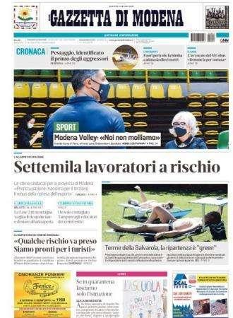 Gazzetta di Modena: "Sassuolo, dopo la ripartenza con l'Atalanta, l'Inter a San Siro"