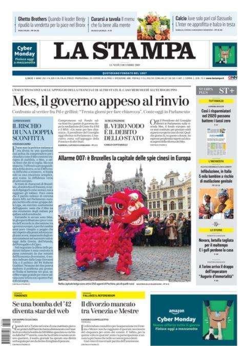 La Stampa, Sarri: "Una Juve con poca testa"