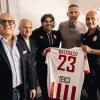 Omaggio della Maceratese per un campione del mondo: consegnata la maglia del club a Materazzi
