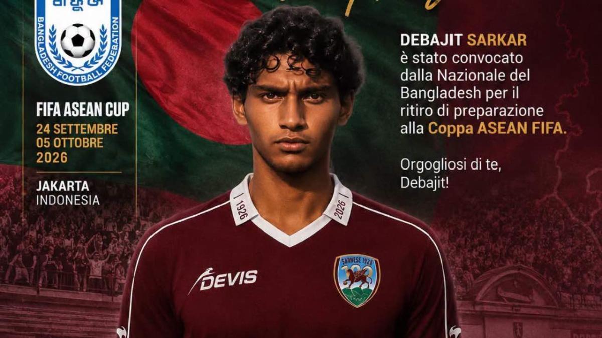 Sarnese, orgoglio internazionale: Debajit Sarkar convocato dal Bangladesh per la FIFA ASEAN Cup