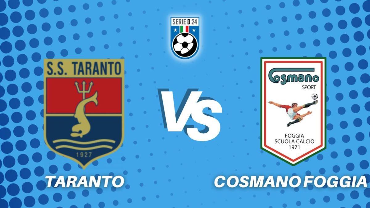 Taranto-Cosmano Foggia 2-1, la diretta della partita