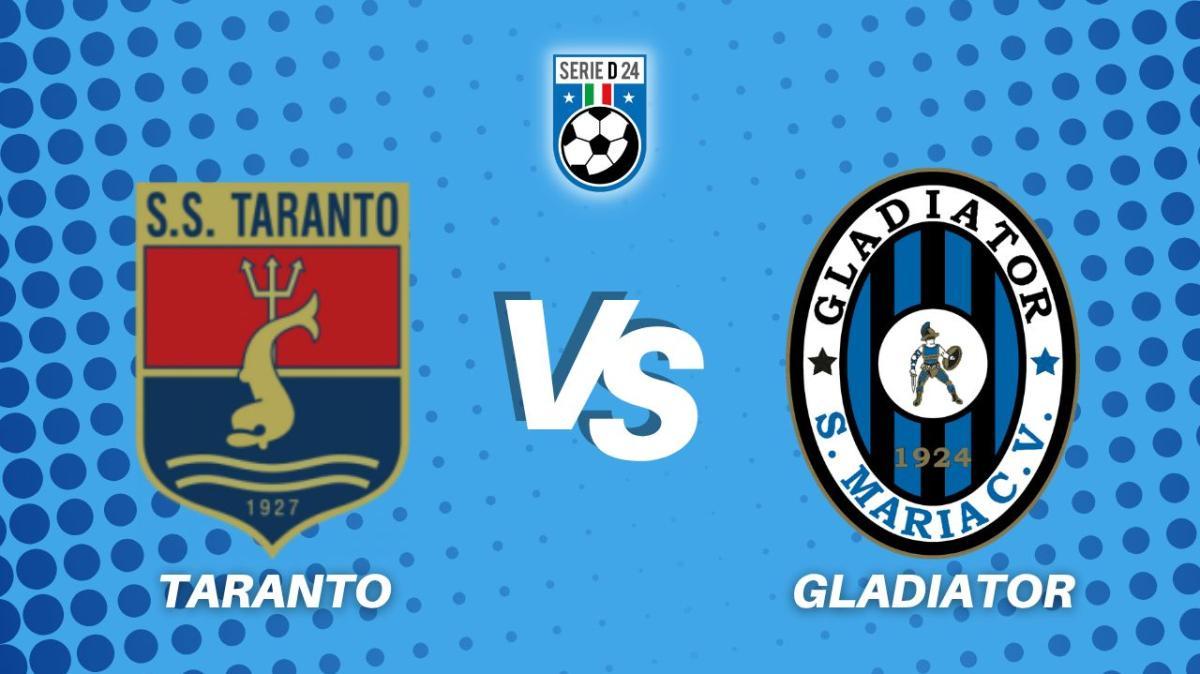 Taranto-Gladiator 1-2, la diretta della partita