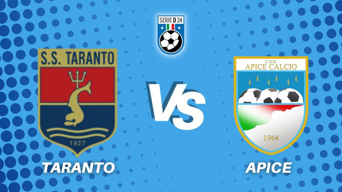 Taranto-Apice 3-1, il tabellino della partita