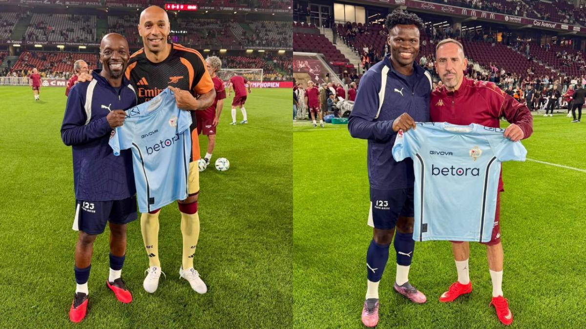 Sanremese, la maglia biancazzurra protagonista al match d'addio di Pires