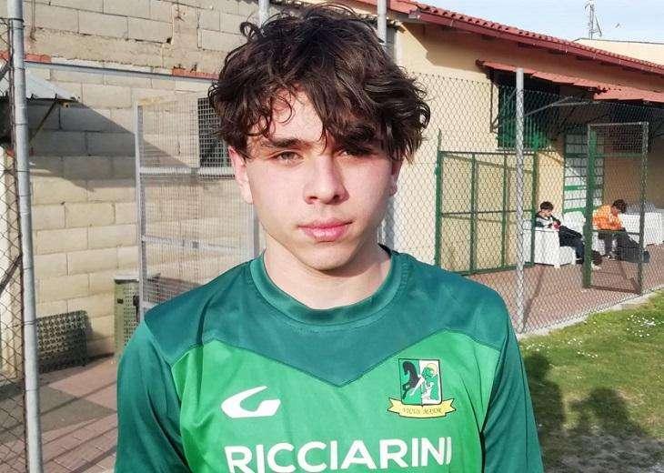 Mattia Cerino, giovane attaccante del Viciomaggio in evidenza