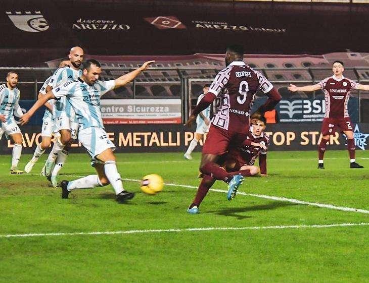 Campionato di Lega Pro : Arezzo - Entella 1 - 1 