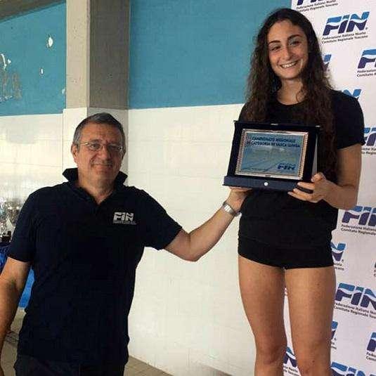 Eleonora Camisa, premiata come miglior Cadetta, ha siglato il record regionale assoluto nei 100 delfino
