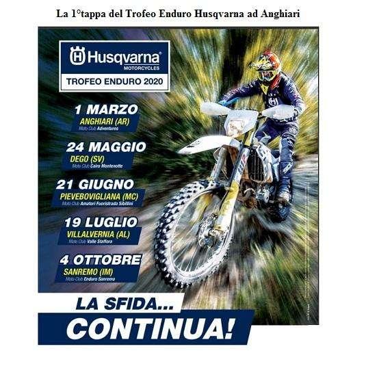 IL TROFEO ENDURO HUSQVARNA 2020 AD ANGHIARI CON LA PROVA DI DOMENICA 1 MARZO