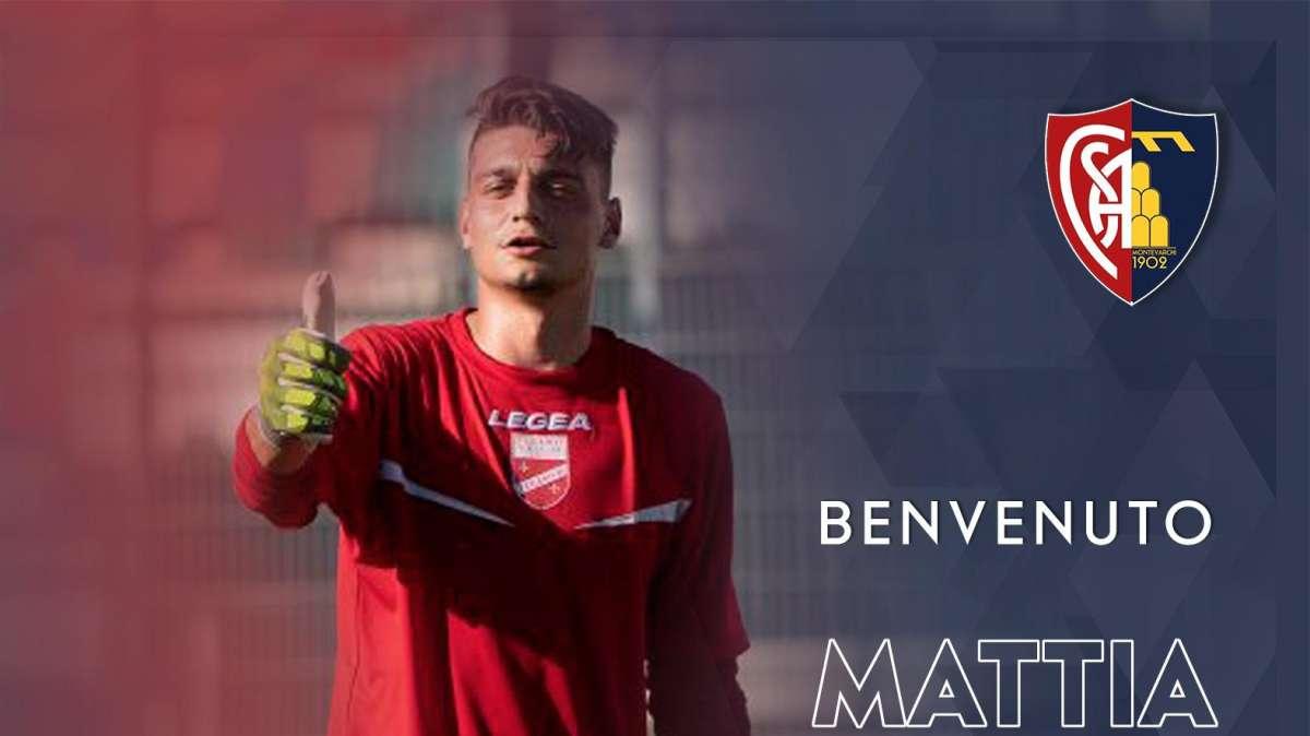 Il portiere Mattia Valentini veste il rosso blu dell' Aquila Montevarchi 