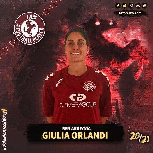 Giulia Orlandi è una nuova giocatrice dell'Arezzo
