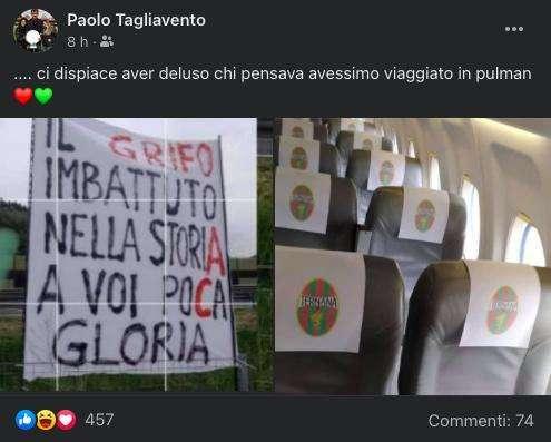 Striscione dei perugini: "Ternana mai come gli imbattuti". Ma le Fere ci... volano sopra