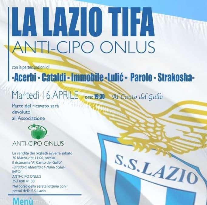 "La Lazio tifa Anti-Cipo Onlus" - tanti big biancocelesti al fianco di Serena Grigioni