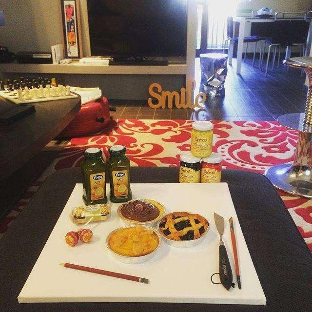 FOTO - Ceravolo in grande spolvero: la colazione dell'artista