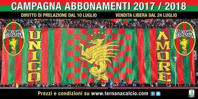 Ternana: ultima ora per la sottoscrizione dell'abbonamento