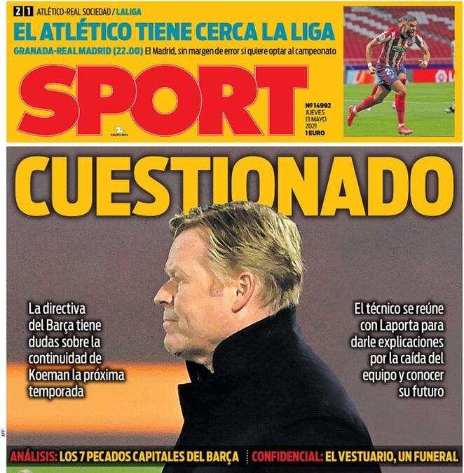 Sport: "Koeman cuestionado"