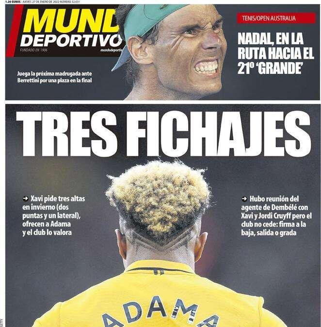 Mundo Deportivo: " Tres fichajes" 