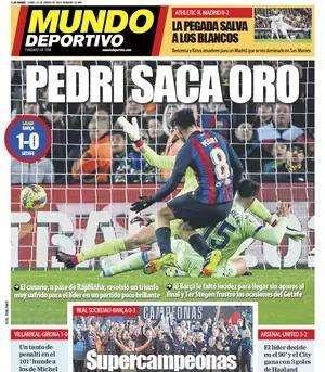 Mundo Deportivo: "Pedri saca oro"